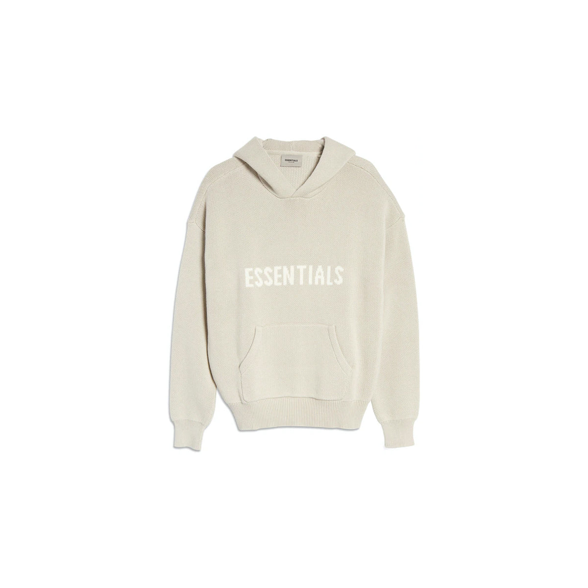 FEAR OF GOD ESSENTIALS KNIT PULLOVER HOODIE STONE/OAT (SS21)